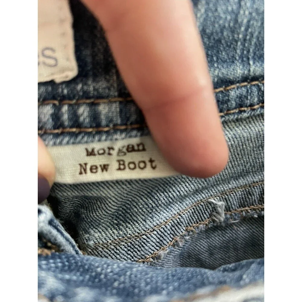Maurices Morgan New-Boot Womens Size 11/12 Short Mid Rise Denim Blue Jeans 90s